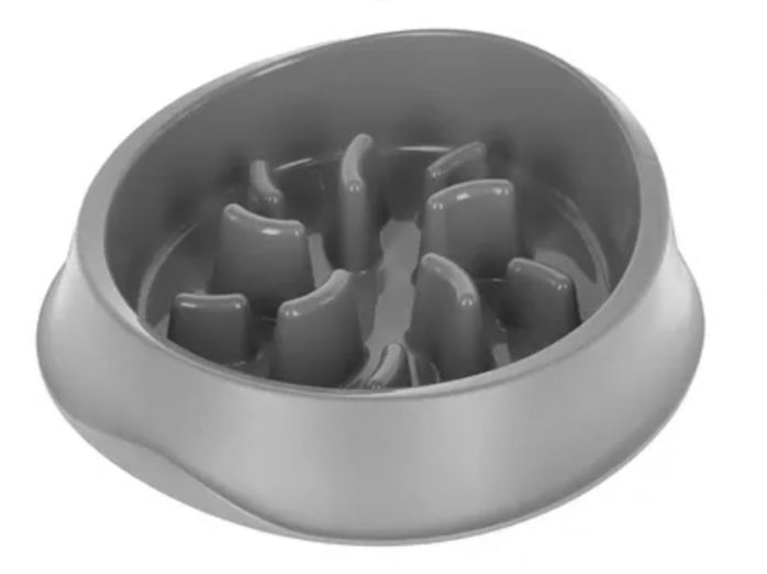 gamelle anti glouton grise